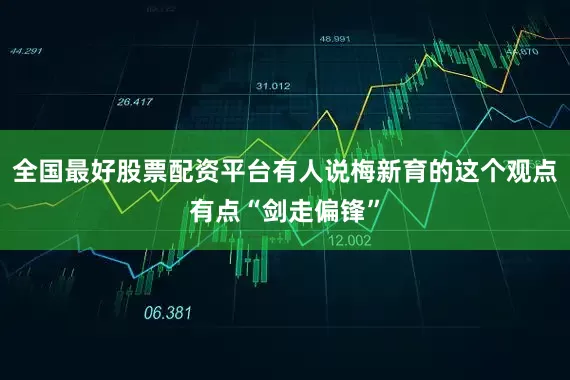 全国最好股票配资平台有人说梅新育的这个观点有点“剑走偏锋”